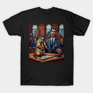 watercolor groundhog in the courtroom T-Shirt